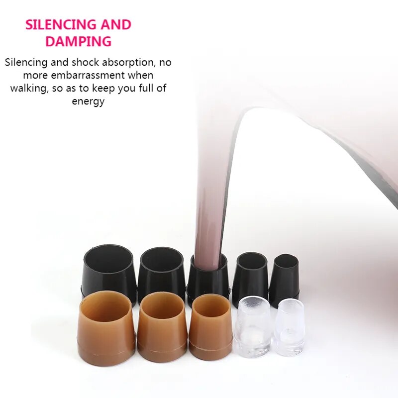 Silencer Heel Protector Round Shape Woman High heels Protective Cover Non-slip Wearable Heel Cover Shockproof Accessories