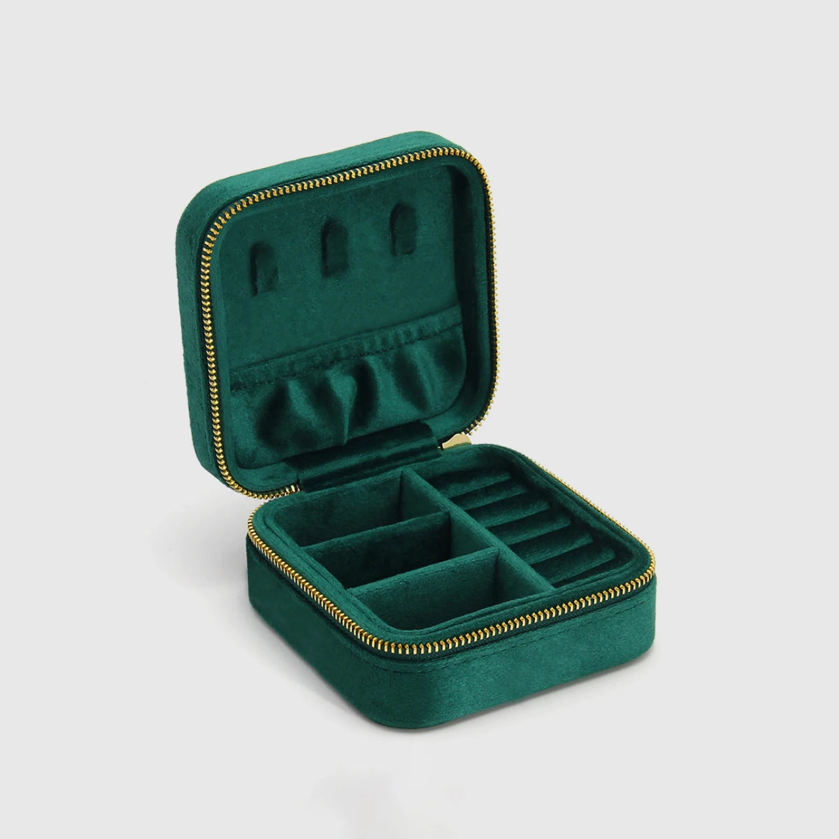 TAIMY Rose Pink Velvet Jewelry Box Business Travel Ring Necklace Jewelry Storage Case Personalized Gift Jewellery Organizer