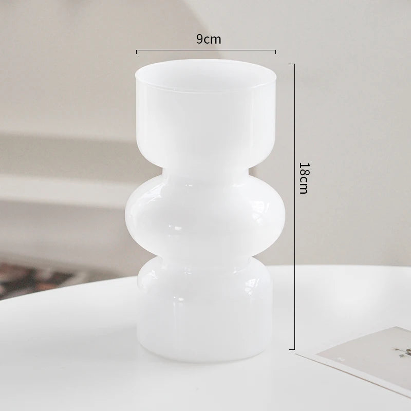Retro Irregular Home Glass Vase Living Room Dining Table LLuxury Decoration Flower Vases