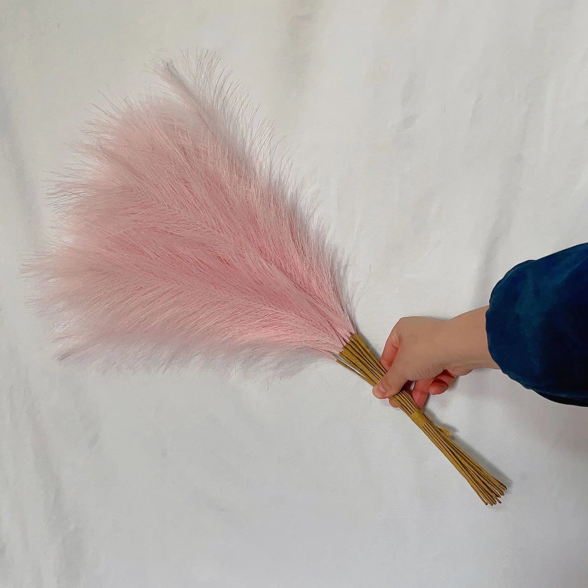 55CM 10PCS Fluffy Pampas Grass Boho Decor Flower Fake Plant Reed Simulated Wedding Party Home Decoration Artificial Flowers