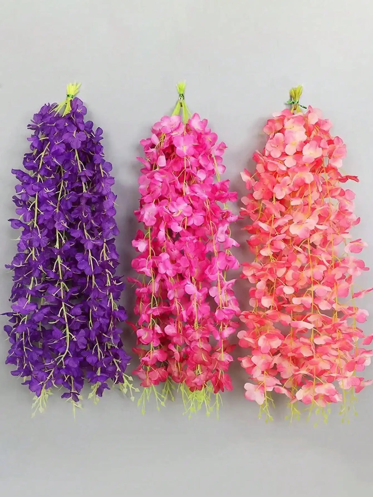 10pcs Artificial Wisteria Hanging Flower Garland, Silk Flower Vine For Wedding, Party, Home, Garden, Wall Decor