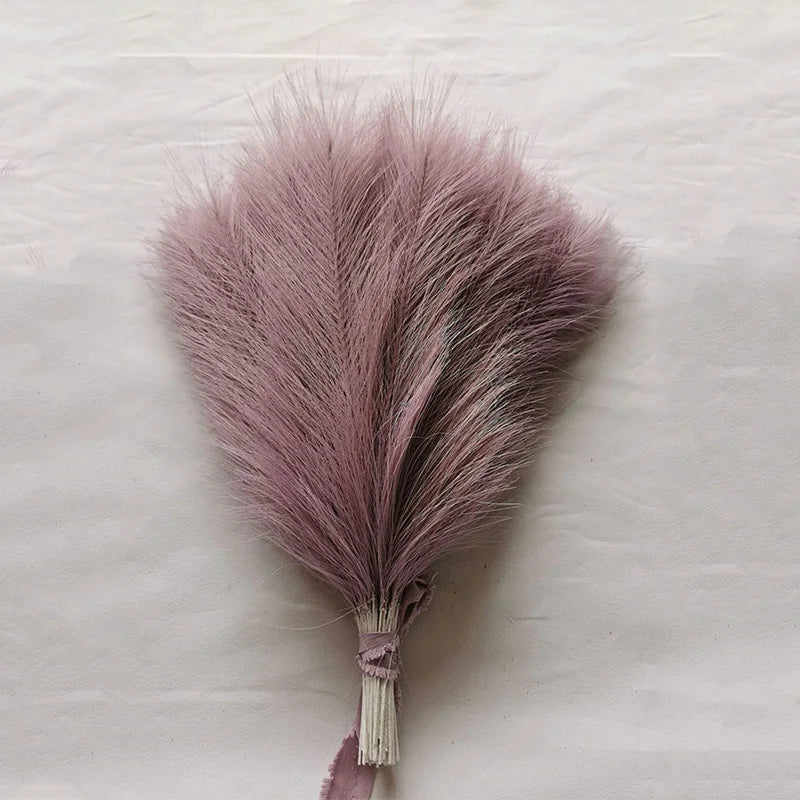 10/30 Pcs Artificial Pampas Grass Fluffy Reed Bouquet Boho Decor for Party Room Home Wedding Decoration Table Flower Arrangement