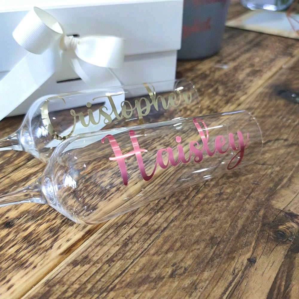 Personalized Name Vinyl Decal Custom Wall Window Gift Box Decal Name Labels Water Bottle Sticker Birthday Party Decoration