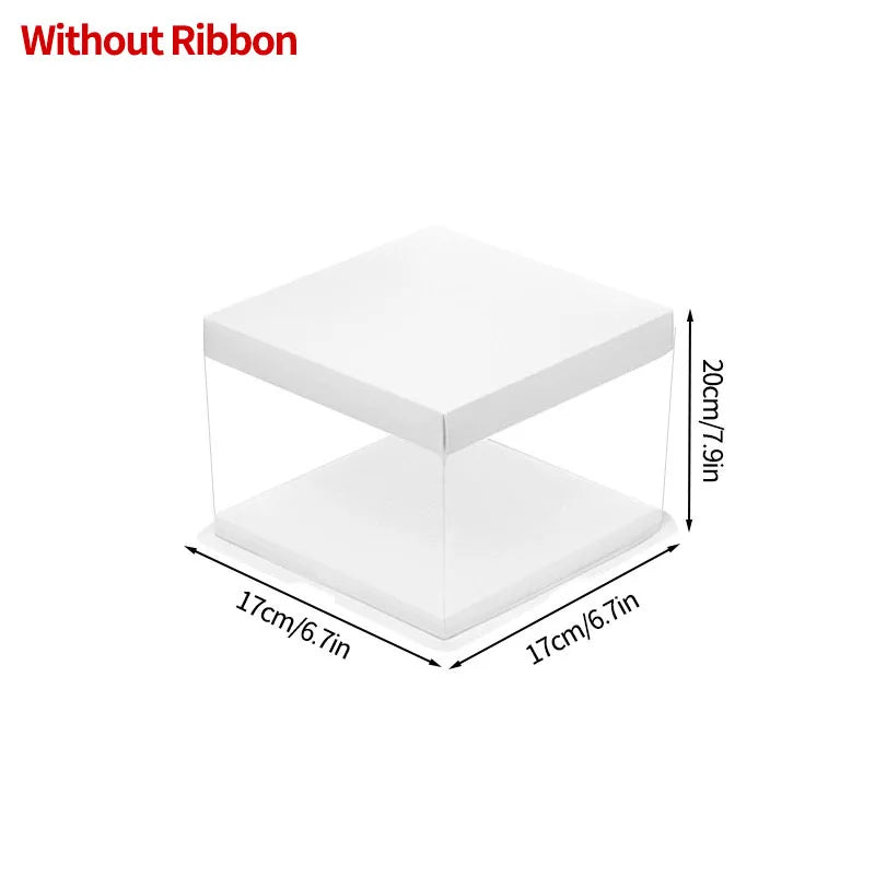 Transparent Packing Box High-Capacity Birthday Wedding Valentine Favor Wrapping Boxes Chocolate Cake Packaging Supplies