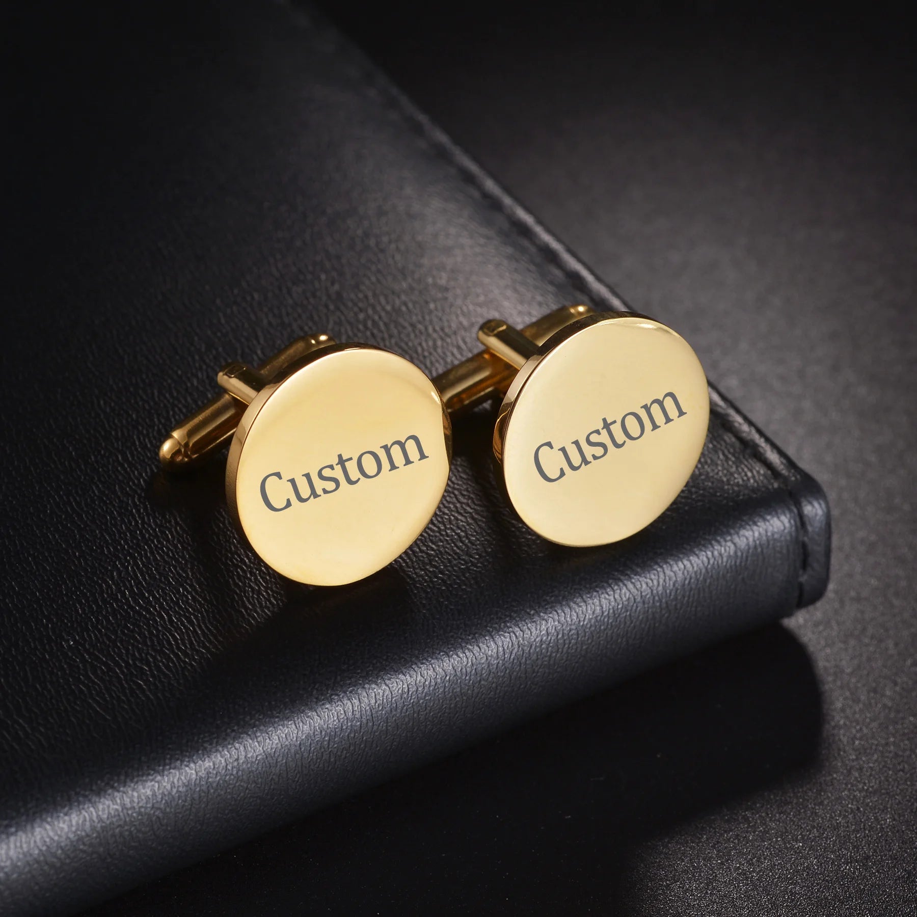 Atoztide Fashion Personalized Custom Name Cufflinks for Men Shirt Cuff Buttons Letter Initials Jewelry Wedding GiftsAccessories