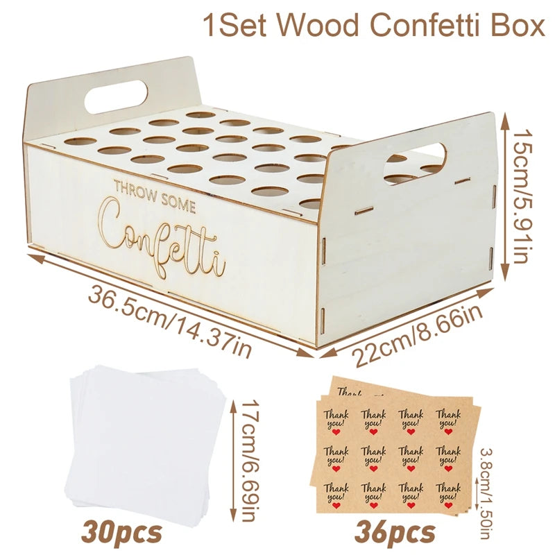 Wooden Wedding Confetti Cone Frame Tray Confetti Cones Stand Box Rustic Wedding Decoration DIY Holder Support Party Favor