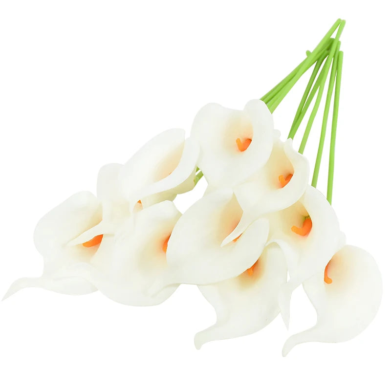 5/10Pcs Artificial Flowers Calla Lily Real Touch Tulip Flower Bouquets For Wedding Bride Home Vase Decoration Fake Plants Gifts