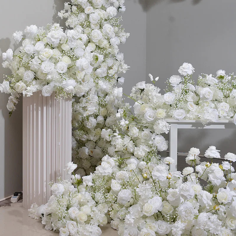 Wedding Props Artificial Fower Wedding Decoration Arch Arrangement Babybreath Rose Runner Flower Row Road Leading Flower Ball
