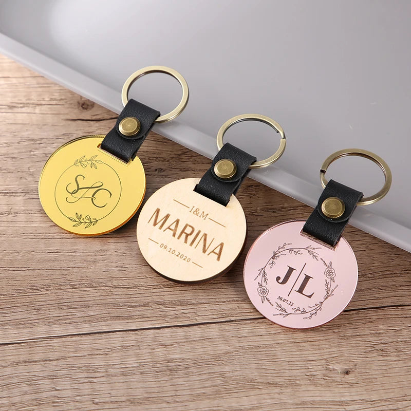 Custom Engraved wedding names Wood  Key Chain , Custom Gifts for wedding gift Key Chain, Birthday, Valentines or Galentines Gift