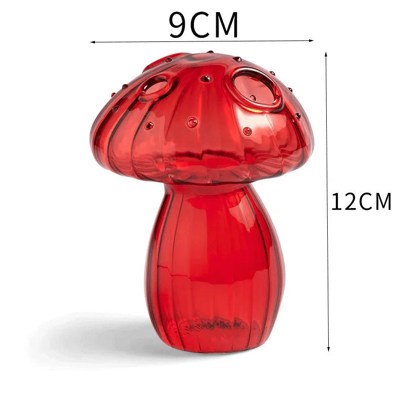 Mini Mushroom Glass Vase Hydroponic Aromatherapy Bottle Hydroponic Flower Plant Decoration Home Nordic Vase Table Creative Vase