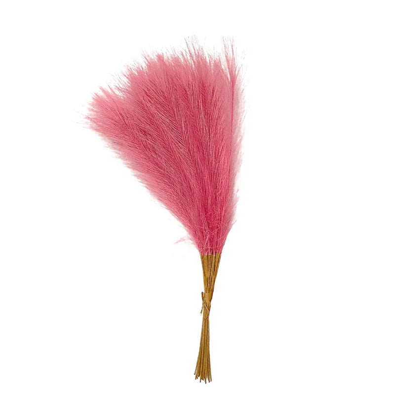 55CM 10PCS Fluffy Pampas Grass Boho Decor Flower Fake Plant Reed Simulated Wedding Party Home Decoration Artificial Flowers