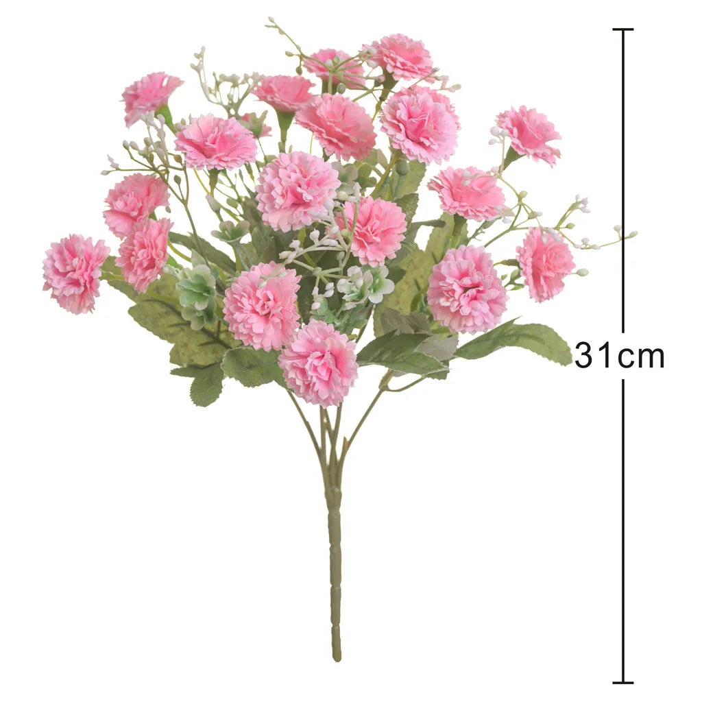 20 flower heads 1 bunch European-style small lilac carnation artificial flowers wholesale home photography soft decoration handm