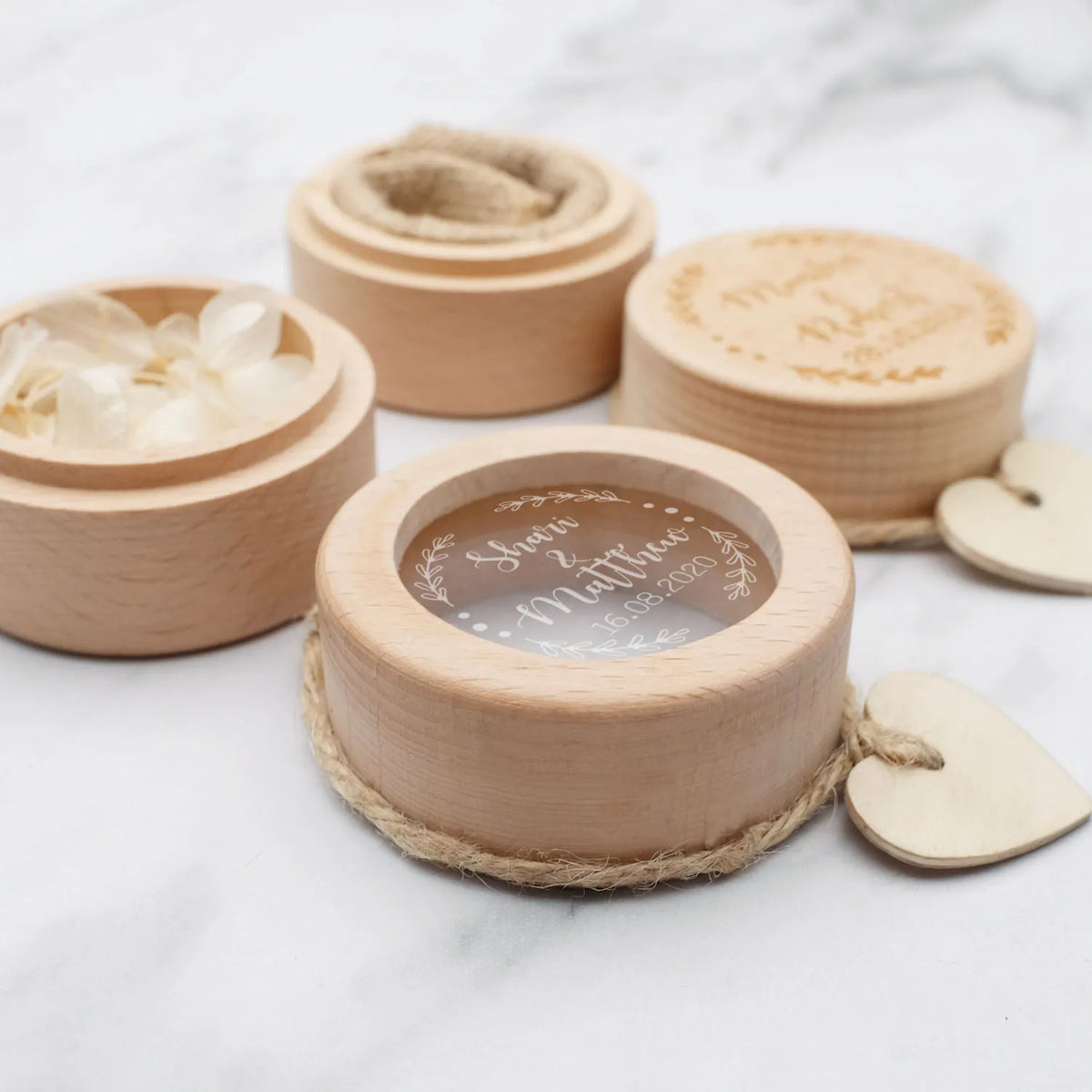 Custom Ring Box Personalized Wedding Ring Bearer Box Proposal Wood Rings Holder Jewelry Organizer Engagement Wedding Decoration