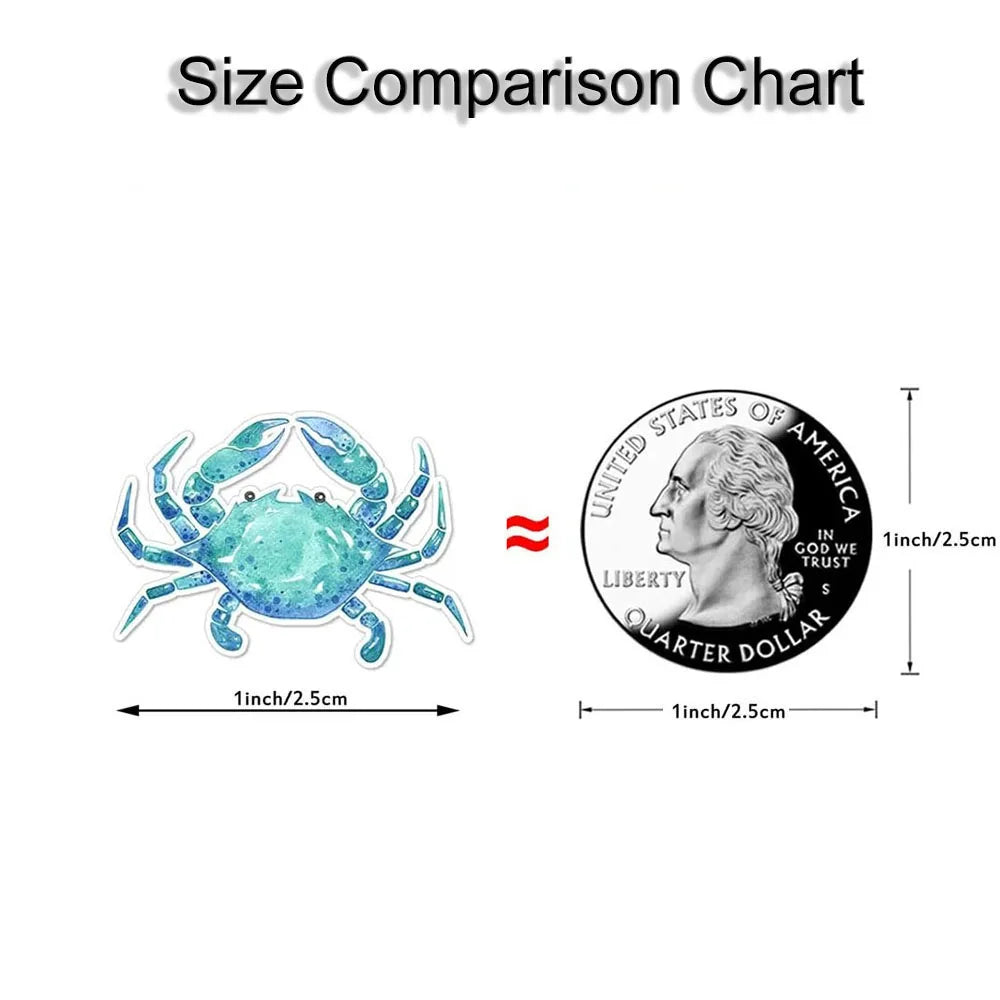 500Pcs/Roll Heterotypic Cartoon Marine Animals Stickers 2.5cm/1.0'' Graffiti Game Art Labels Learning Rewards, Adorn Gifts
