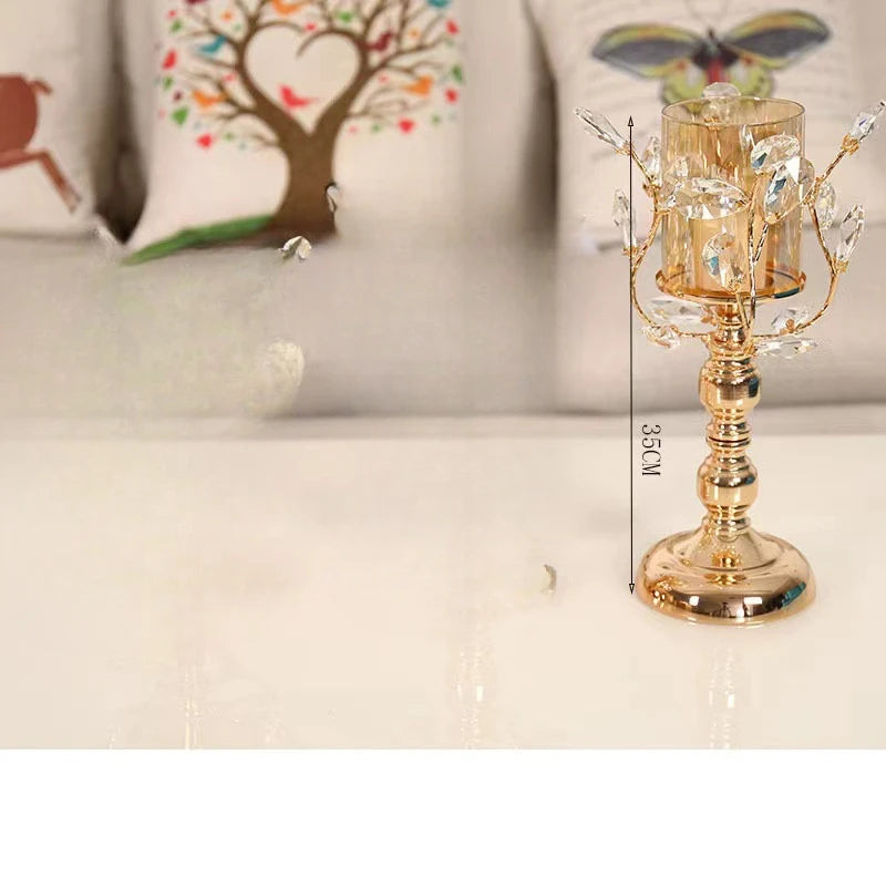 Luxury Candlestick Crafts Home Decor Hotel Desktop Christmas Candlestick Decor