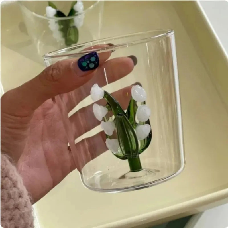 Glass Cup 3D Cartoon Animal Shape Glasses Home Cute Water Coffee Glass Single Layer Cup with Guests Juice Cold Drink Cup