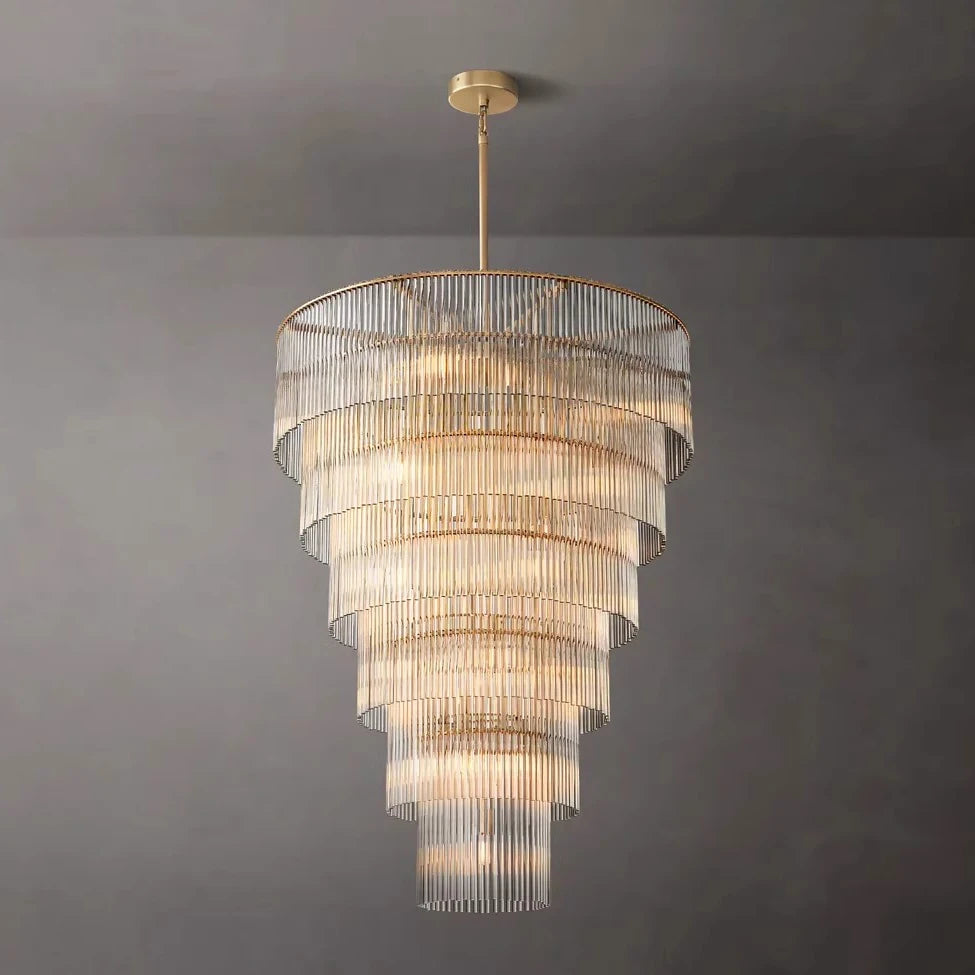 Nordic Luxury Glass Bar Big Ceiling Chandeliers Home Decoration Large Hanging Lamps for Living Room Hotel Lustre Gold