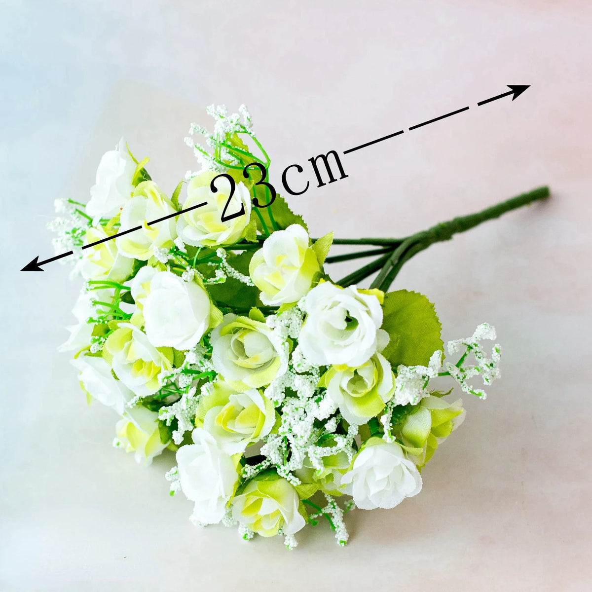 21 Head Diamond Roses 7 Fork Spring Roses Small Wedding Decor Buds Artificial Flowers Artificial Plastic Flowers