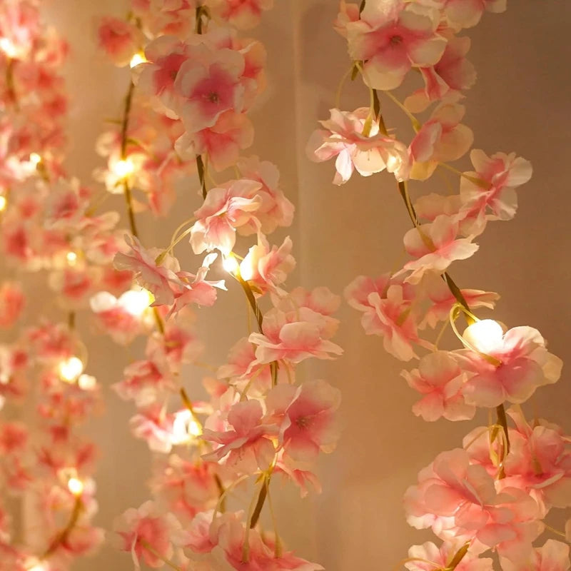 180CM Sakura Artificial Flowers Vine for Home Room Bedrooms Decor Garden Wedding Decoration Party Outdoor Ornament Fake Flowers