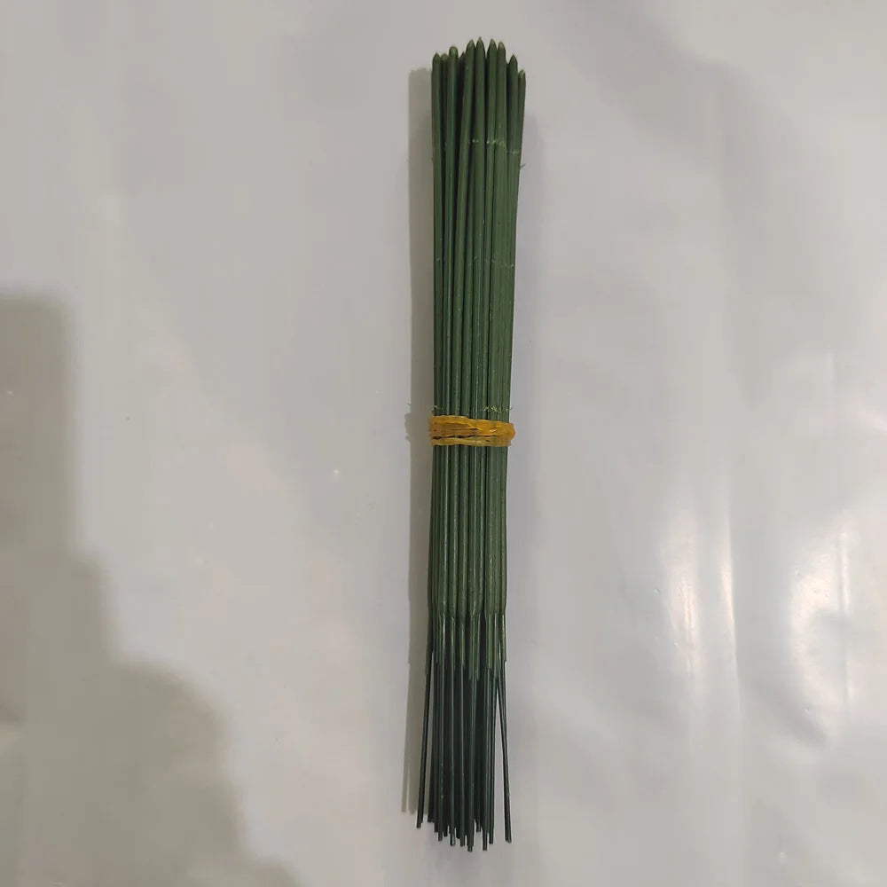 50/200/500pcs Plastic-clad Iron Flower Stem For Artificial Hydrangea Rose 6.69inch Flower Head Stick Rod Wedding Decor Accessory