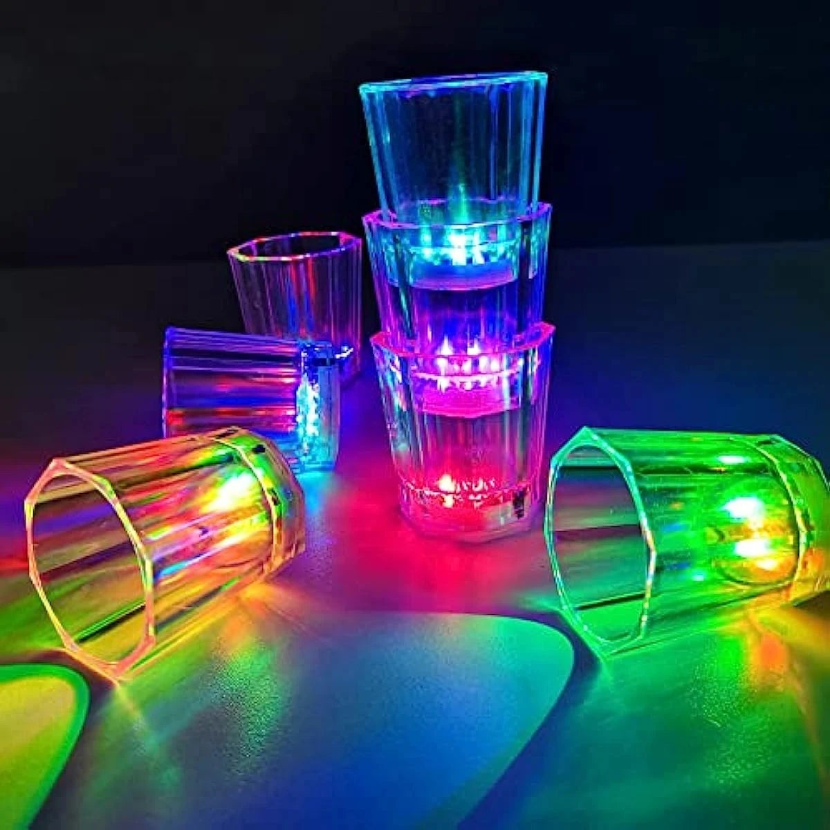 6/12/24Pcs LED Glowing Glasses Cup Light Up Shot Cup LED Flash Drinking Glasses Light Up Shot Glasses Party Glow In The Dark