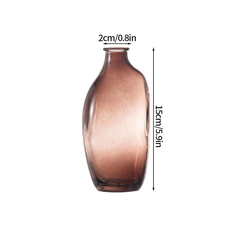 Transparent Glass Vase Retro Class Vase Pot Nordic Flower Bottle Retro Plants Glass Jar Wedding Decoration Home Decor florero