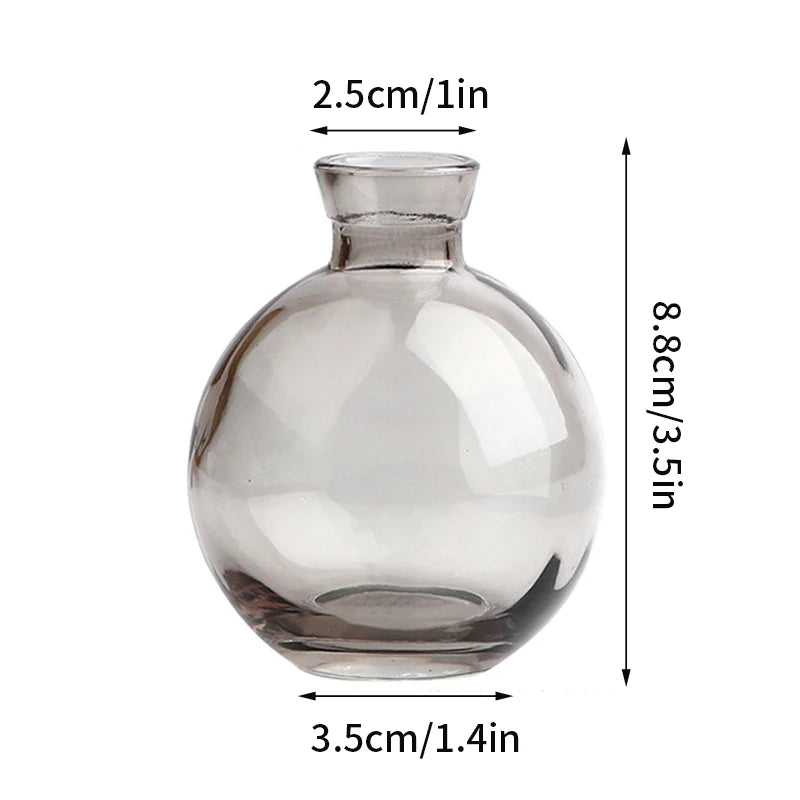 Transparent Glass Vase Retro Class Vase Pot Nordic Flower Bottle Retro Plants Glass Jar Wedding Decoration Home Decor florero