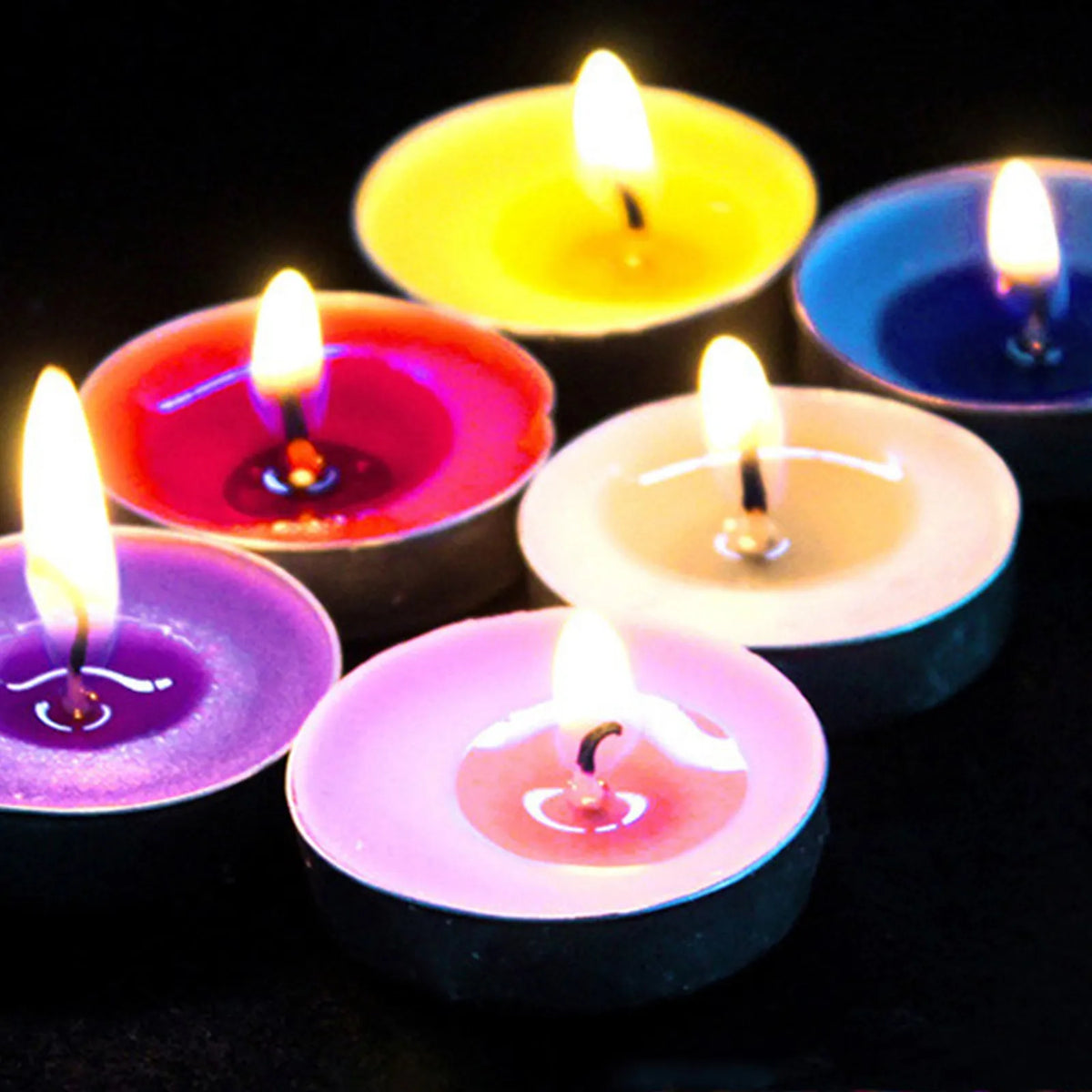 50pcs Round Aromatherapy Candle Birthday Romantic Smokeless Atmosphere Gift Props Wedding Decoration Tea Candle Light Tea Wax