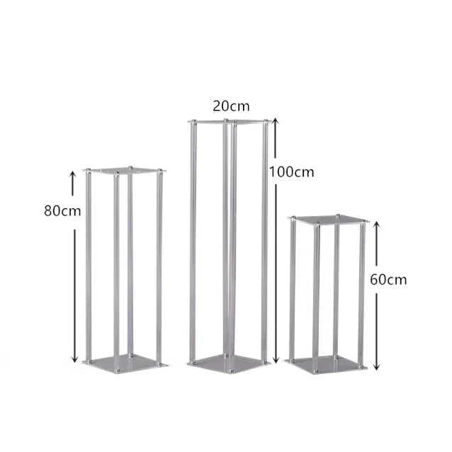 Clear Square Acrylic Artificial Flower Stand Display Stand Dessert Table Wedding Centerpieces for Tables Birthday Party Decor