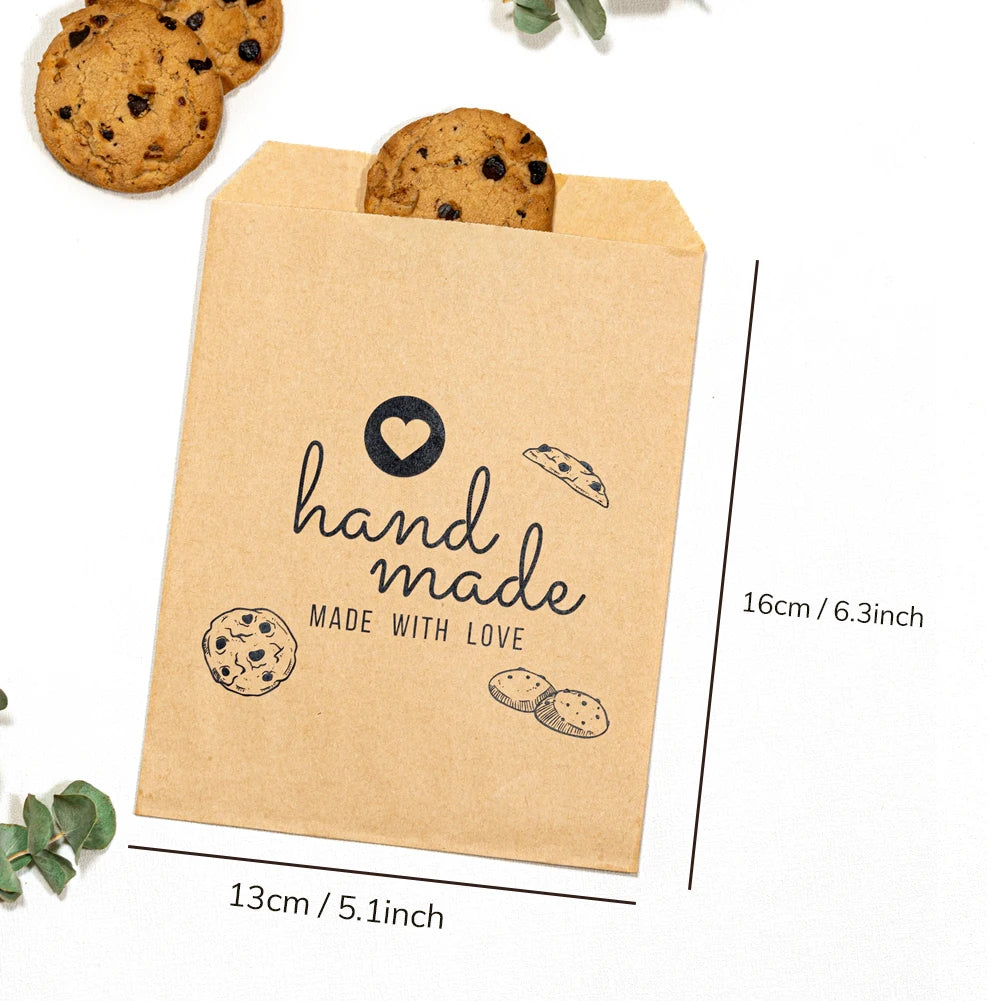 50 PCS Personalized Wedding Favor Bags Party Cookie Donut Candy Lottery Ticket Paper Reception Favor Bag For Guest And Friends