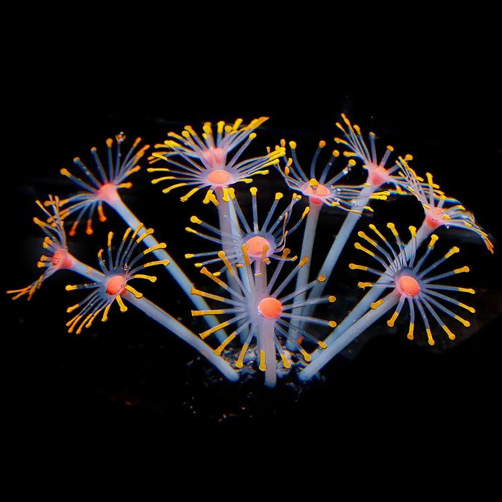1Pc Silicone Glowing Artificial Fish Tank Aquarium Coral Plants Ornament Underwater Pets Decor Aquatic Pet Supplies Decoration