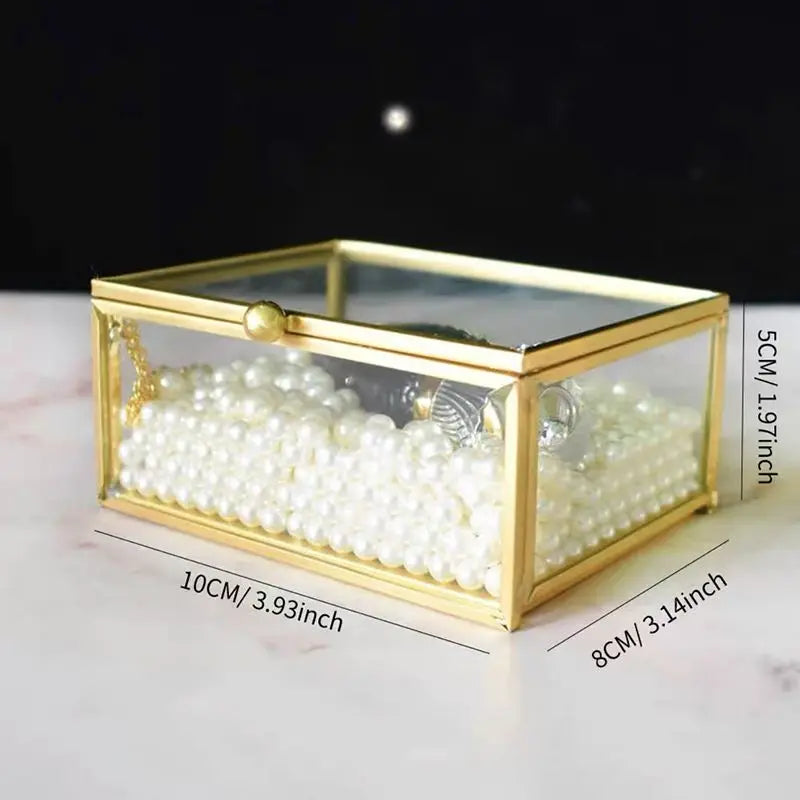 Custom Hexagonal Glass Ring Box Wedding Engagement Valentines Decoration Mr and Mrs Ring Bearer Storage Box for Ceremony