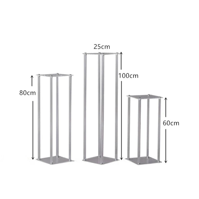 Clear Square Acrylic Artificial Flower Stand Display Stand Dessert Table Wedding Centerpieces for Tables Birthday Party Decor