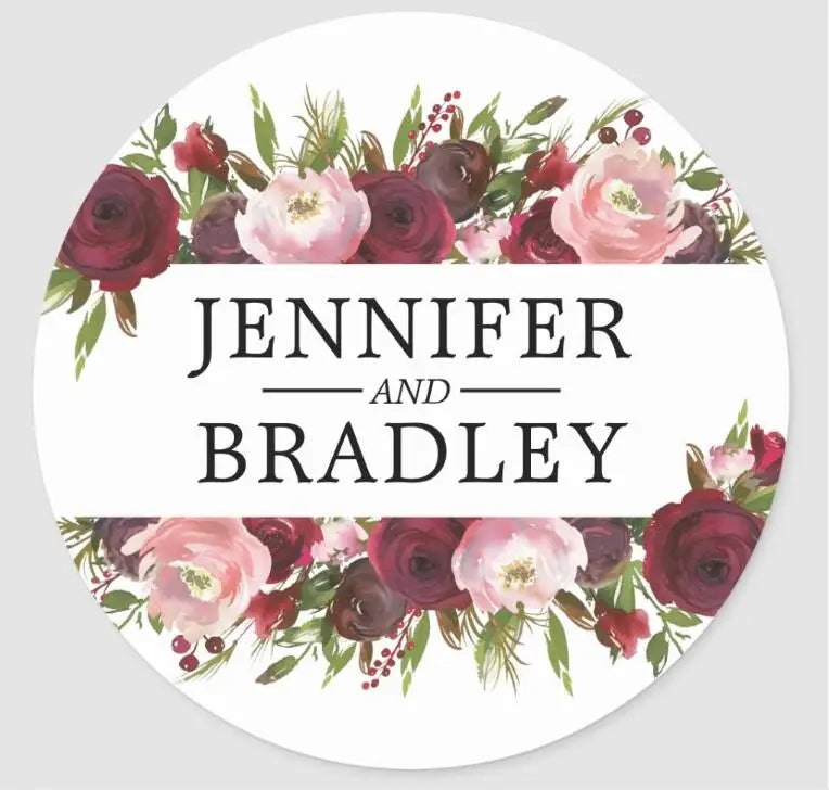 Custom Logo Wedding Stickers Personalized Design Your Name Candy Gift Box Birthday Party Gift Tags