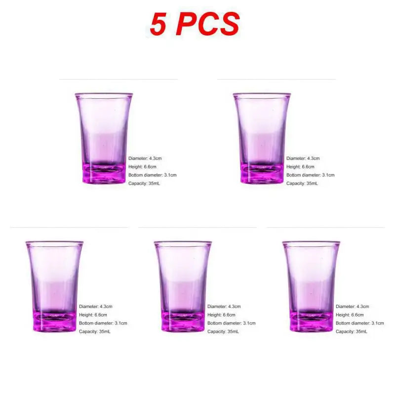 1~10PCS NEW Shot Glass Plastic Spirits Shot Cup Party Bar Club Drinking Tool Wedding Wine Glasses Cocktail Pint Vodka Cups