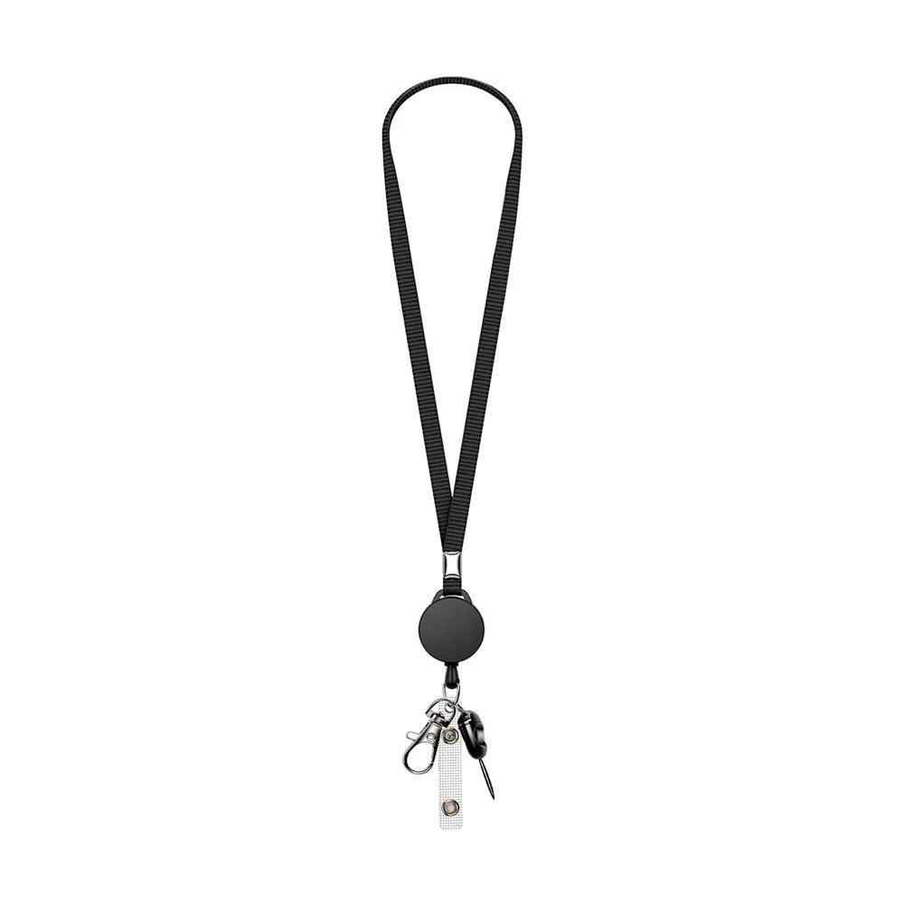 Badges Holder Retractable Lanyard  Id Lanyard Name Tag Card Badge Holder Reels Chain Clips Hanging Rope Keychain Necklace Strap