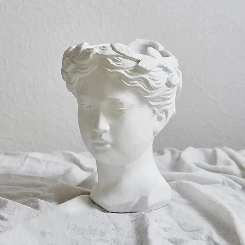 Greek Statue  Goddess Flower Pots Head Retro Venus Vase Home Decoration Accessories Ornament  Decor Tabletop Decorative