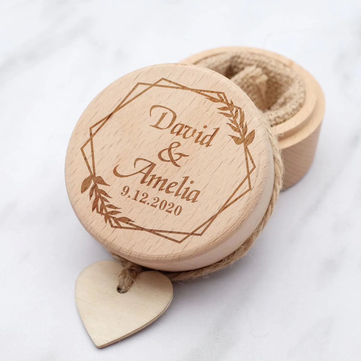 Custom Ring Box Personalized Wedding Ring Bearer Box Proposal Wood Rings Holder Jewelry Organizer Engagement Wedding Decoration
