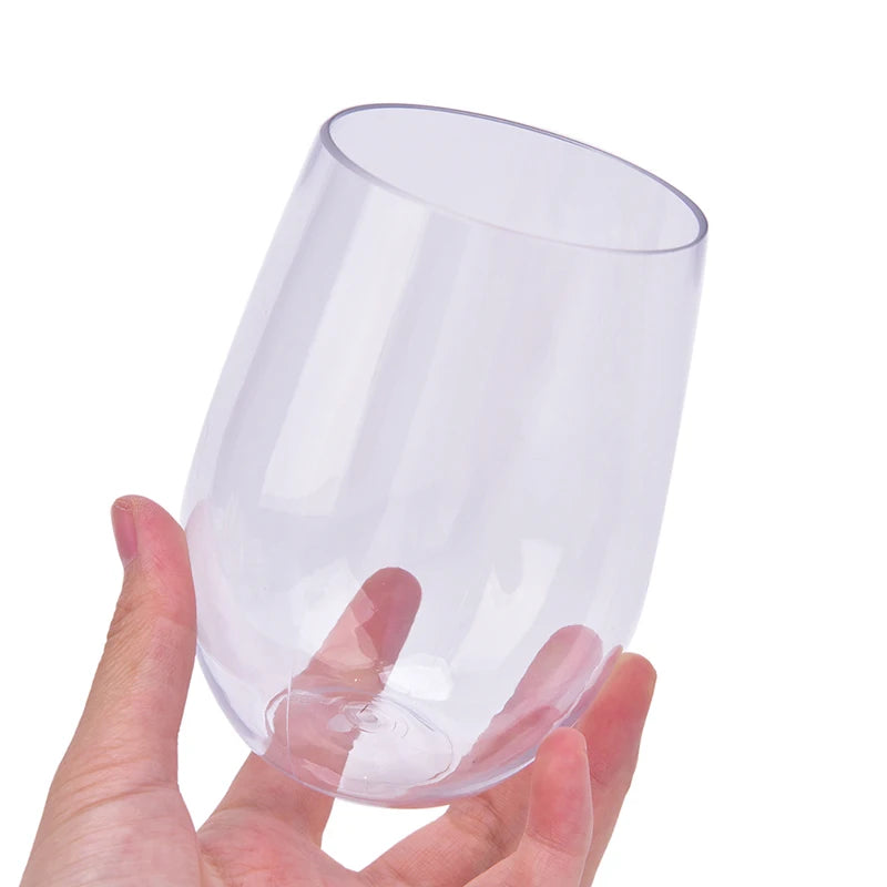 463ml Unbreakable Wine Glasses Shatterproof Plastic Glass Safe Reusable Transparent Fruit Juice Beer Cup Party Supplies