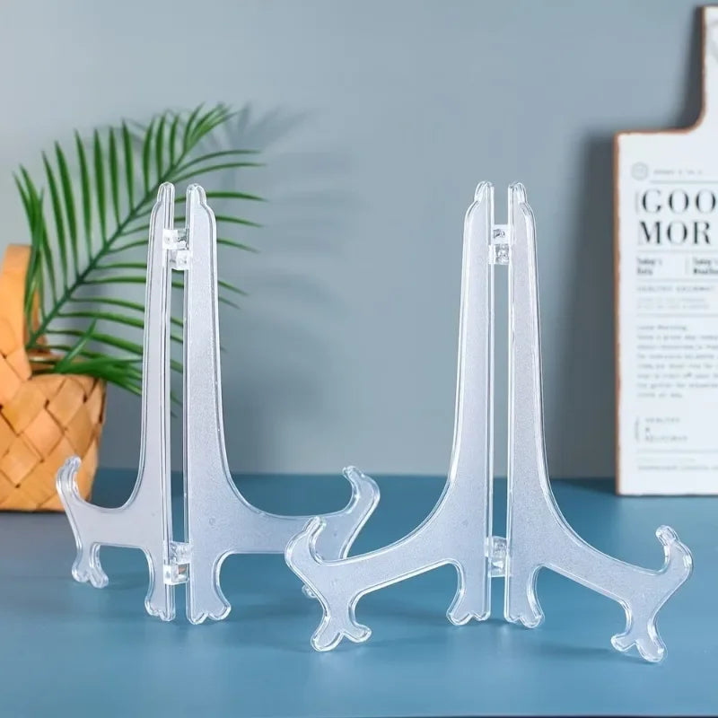 3pcs/set, Clear Acrylic Easels Display Stands/Plate Stands for Display Photos Holder Picture Frames or Other Items At Weddings