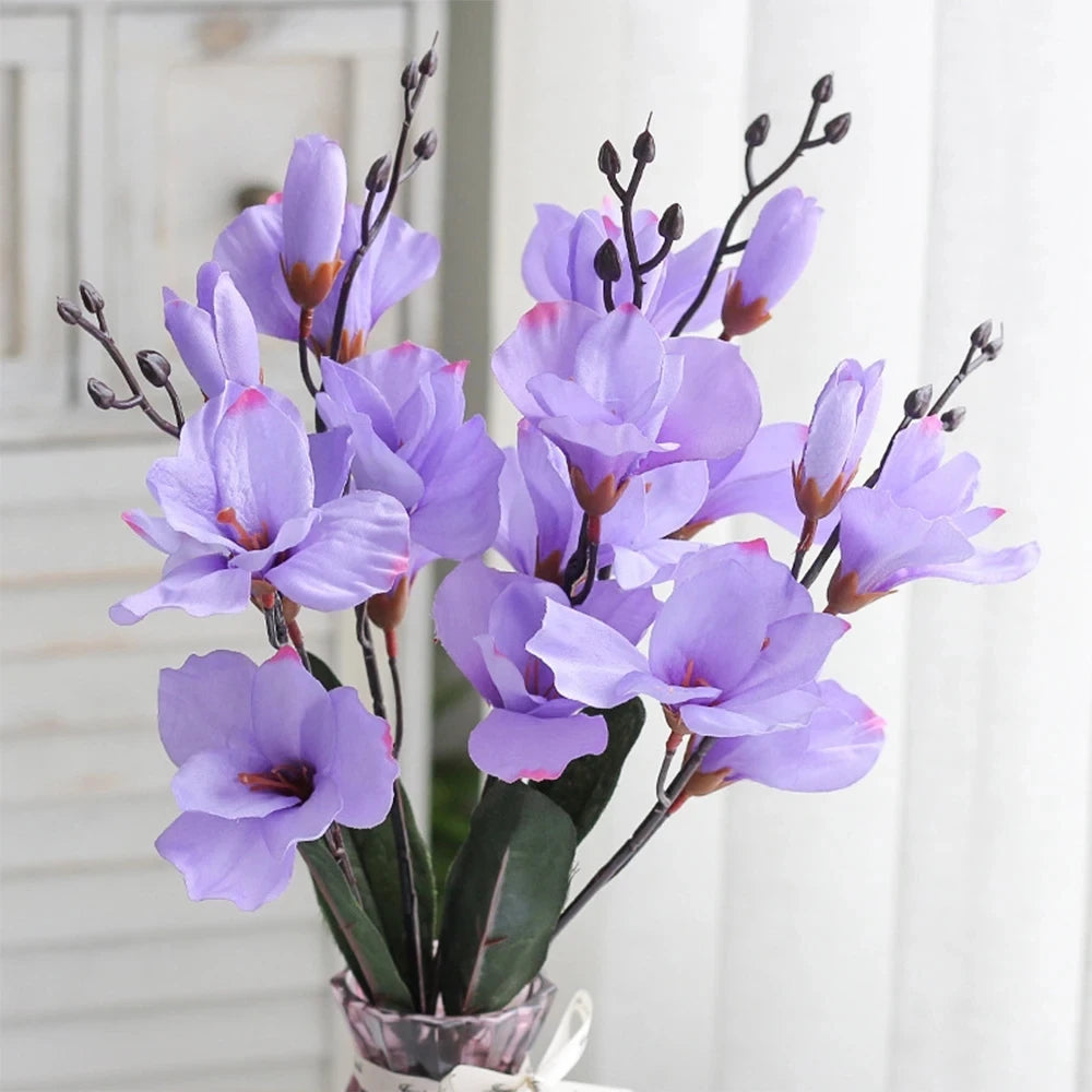 Artificial Flowers Bride Bouquet Magnolia Home Decor Wedding Christmas Party Supplies Photography Props Accessories Decoration