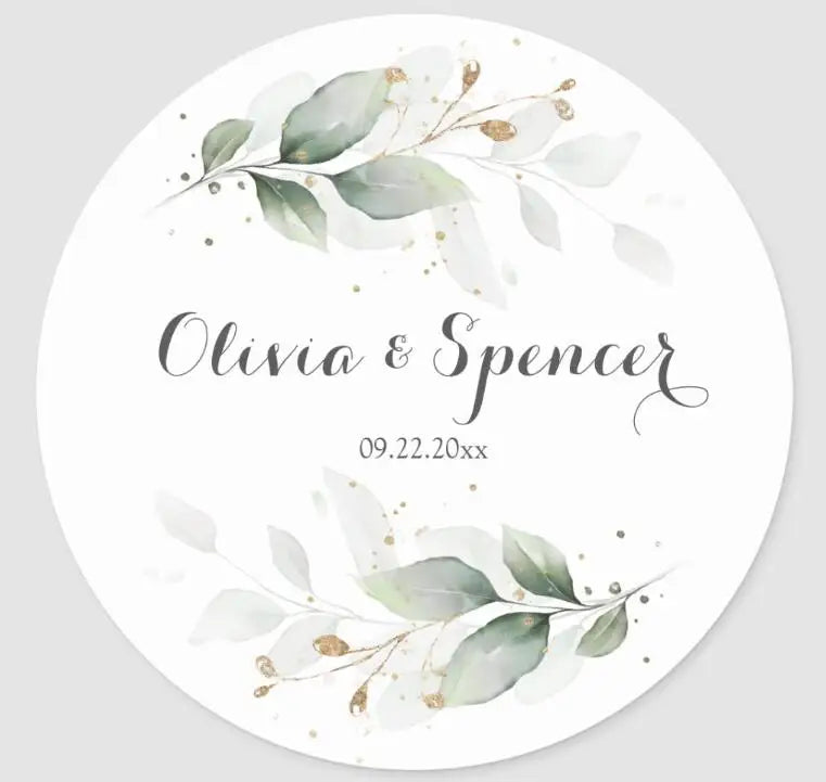 Custom Logo Wedding Stickers Personalized Design Your Name Candy Gift Box Birthday Party Gift Tags