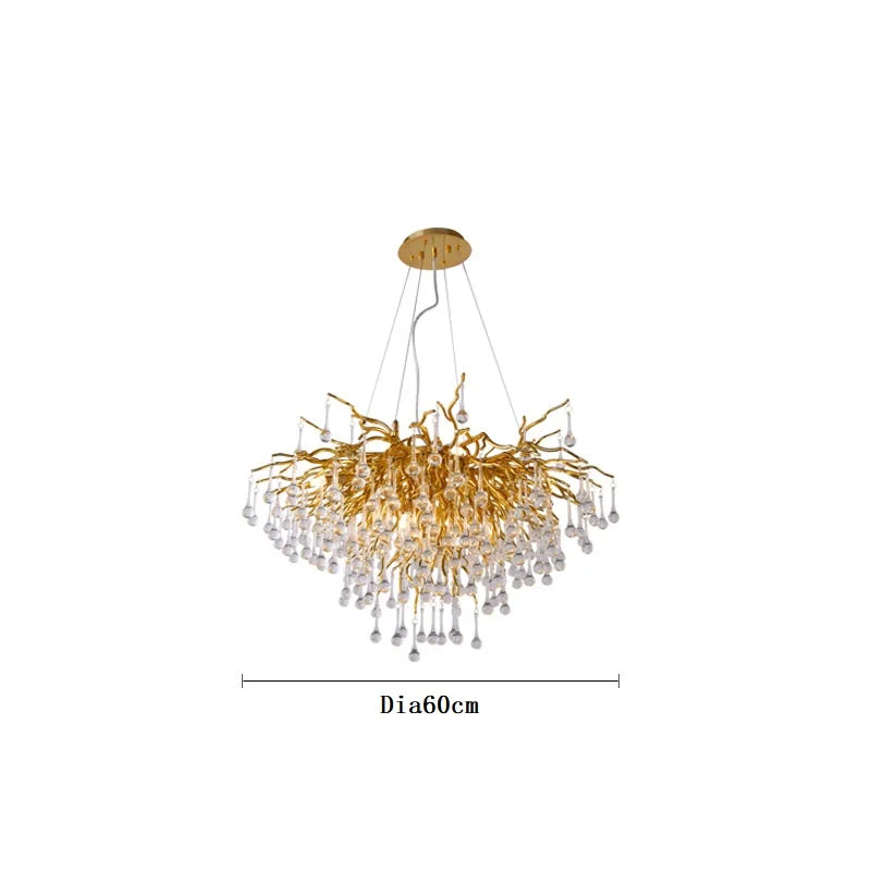 Modern Luxury LED Crystal Chandeliers Crystal Hanging LED Pendant Lights for Bedroom Kitchen Dining Living Suspension Lamp