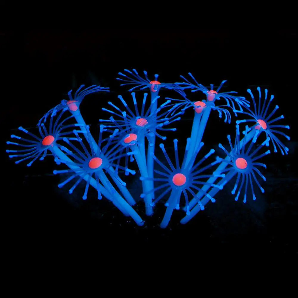 1Pc Silicone Glowing Artificial Fish Tank Aquarium Coral Plants Ornament Underwater Pets Decor Aquatic Pet Supplies Decoration