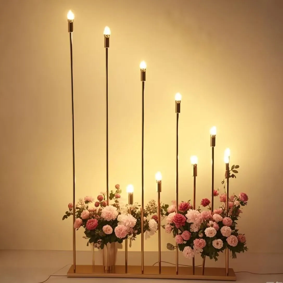 2 Sets! 10 - Heads High - Quality Metal Electric Candelabra - Wedding/Home Decor Centerpiece”