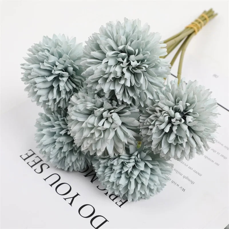 Artificial Flowers Hydrangea Bouquet Wedding Decoration Fake Flower Craft Home Room Vase Decor Accessories Center Table Ornament