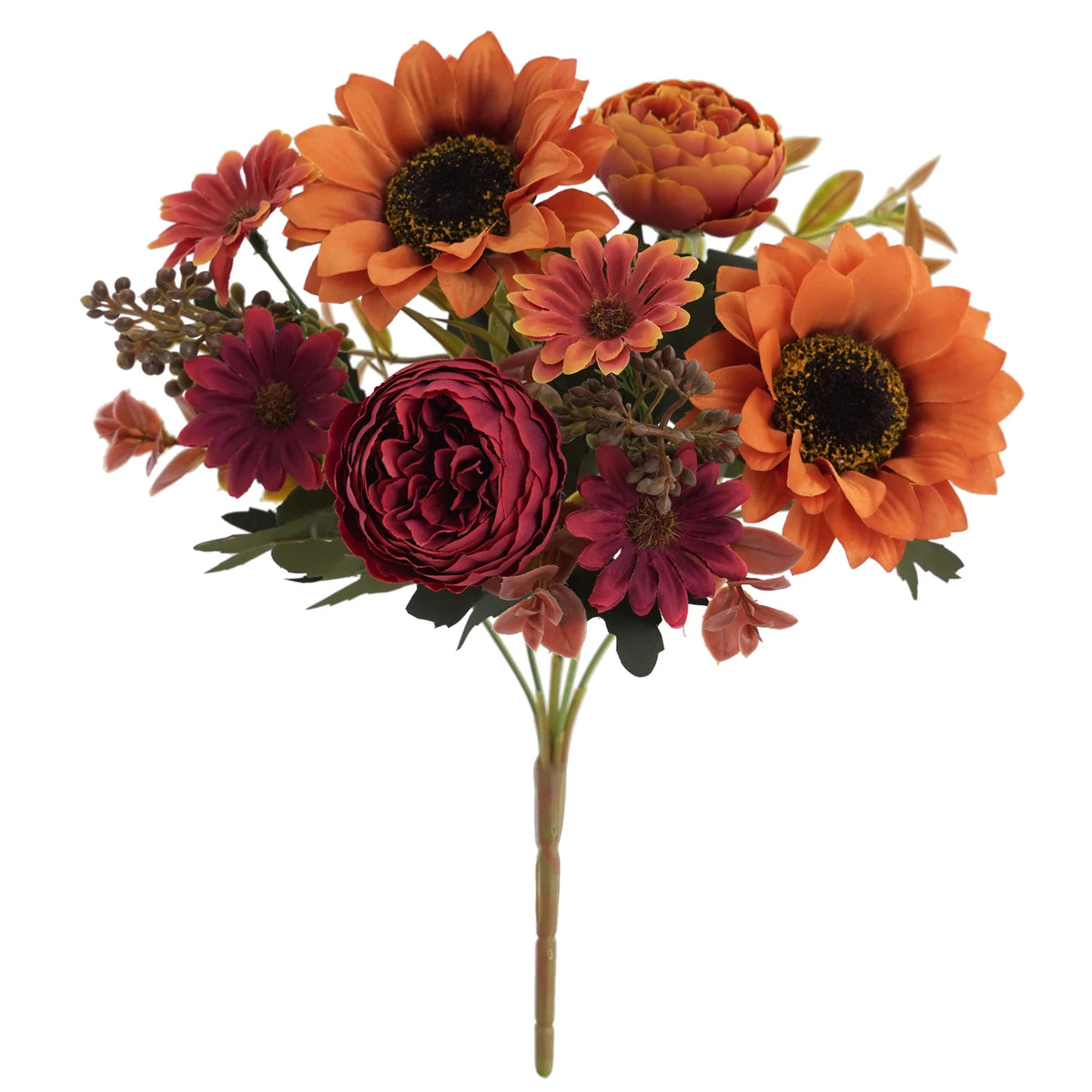1/4Pcs Sunflowers peony Artificial Flowers  Fall Summer Decor, Fake Fall Flowers Silk Faux Sunflower Bouquet