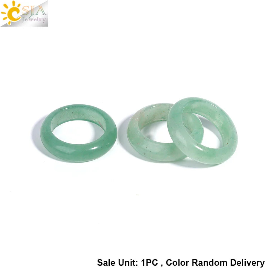 Reiki Crystal Rings for Men Natural Stone Pink Quartz Red Agates Amethyst Running Ring Jewelry 16 17 18 19 20 21 Inner Ring H474