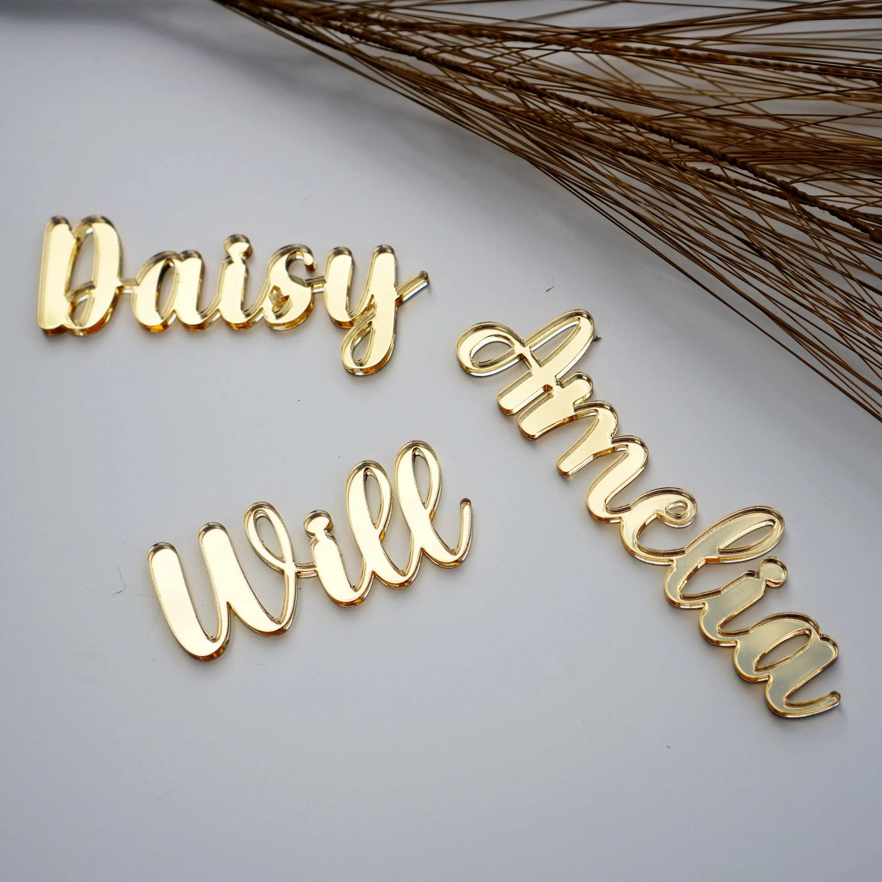 10pcs Personalised Wedding Setting Ideas Acrylic Laser Cut Place Names Cards Custom Wedding Table Bridal Shower Decor Name Cards