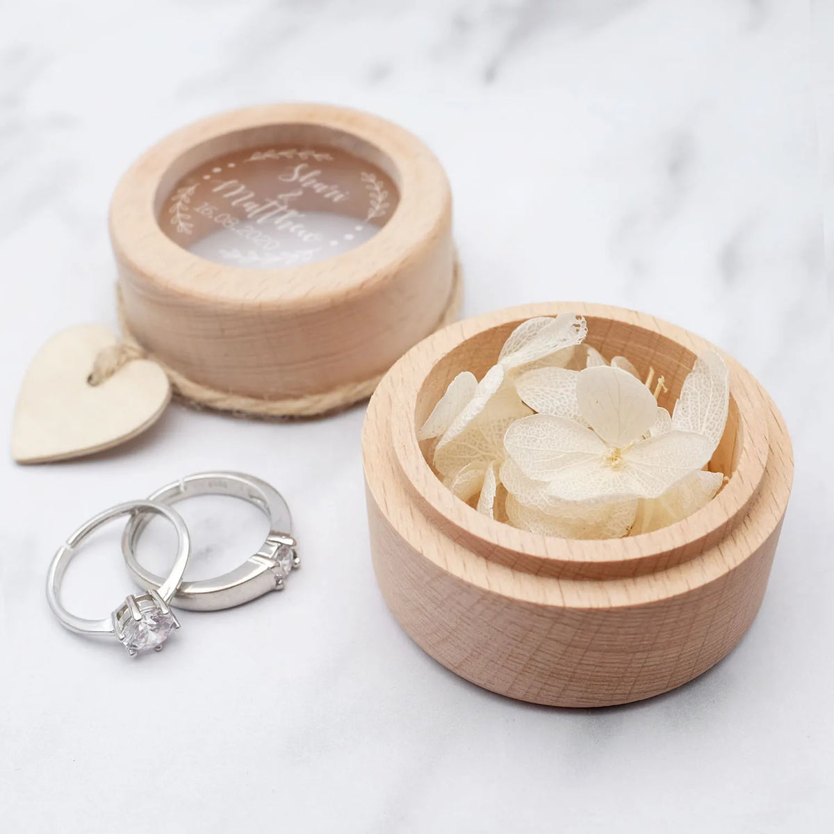 Custom Ring Box Personalized Wedding Ring Bearer Box Proposal Wood Rings Holder Jewelry Organizer Engagement Wedding Decoration